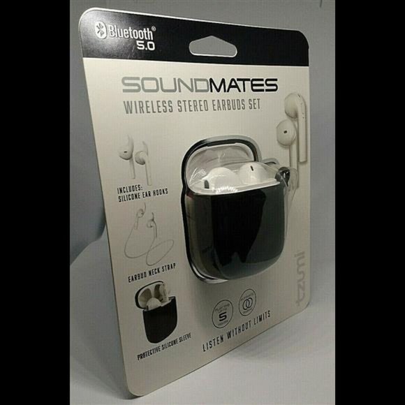 Lot of (2) SOUNDMATES TRUE WIRELESS BLUETOOTH 5.0 EARBUDS WHITE COMBO PACK! - Picture 7 of 8